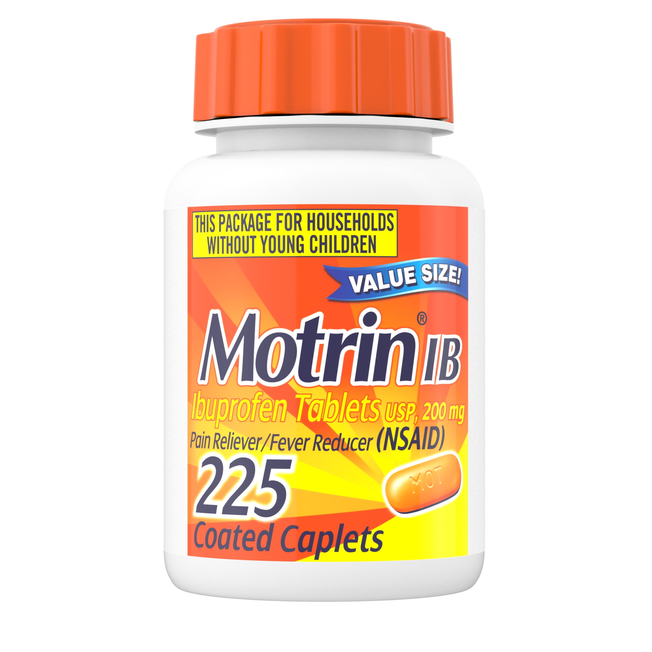 Motrin IB Ibuprofen 200mg Pain Fever Relief 225 Ct