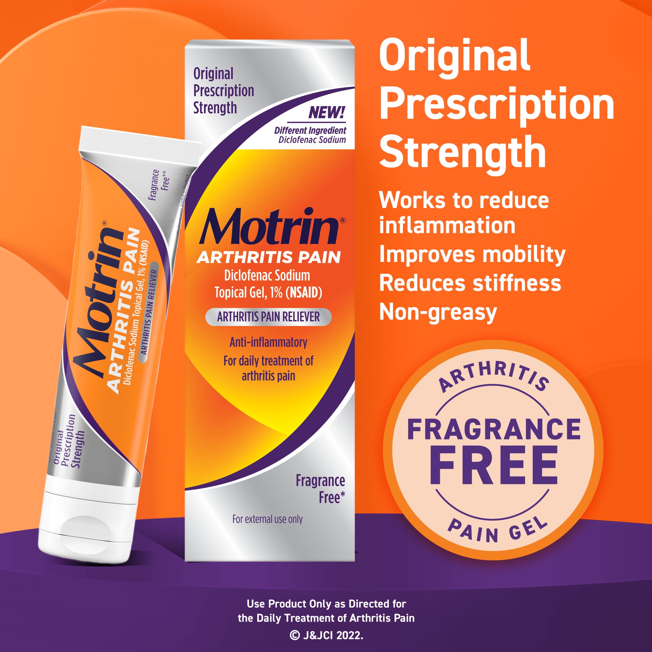 Motrin Arthritis Pain Relief Diclofenac Sodium Topical Gel 1% 3.53 oz