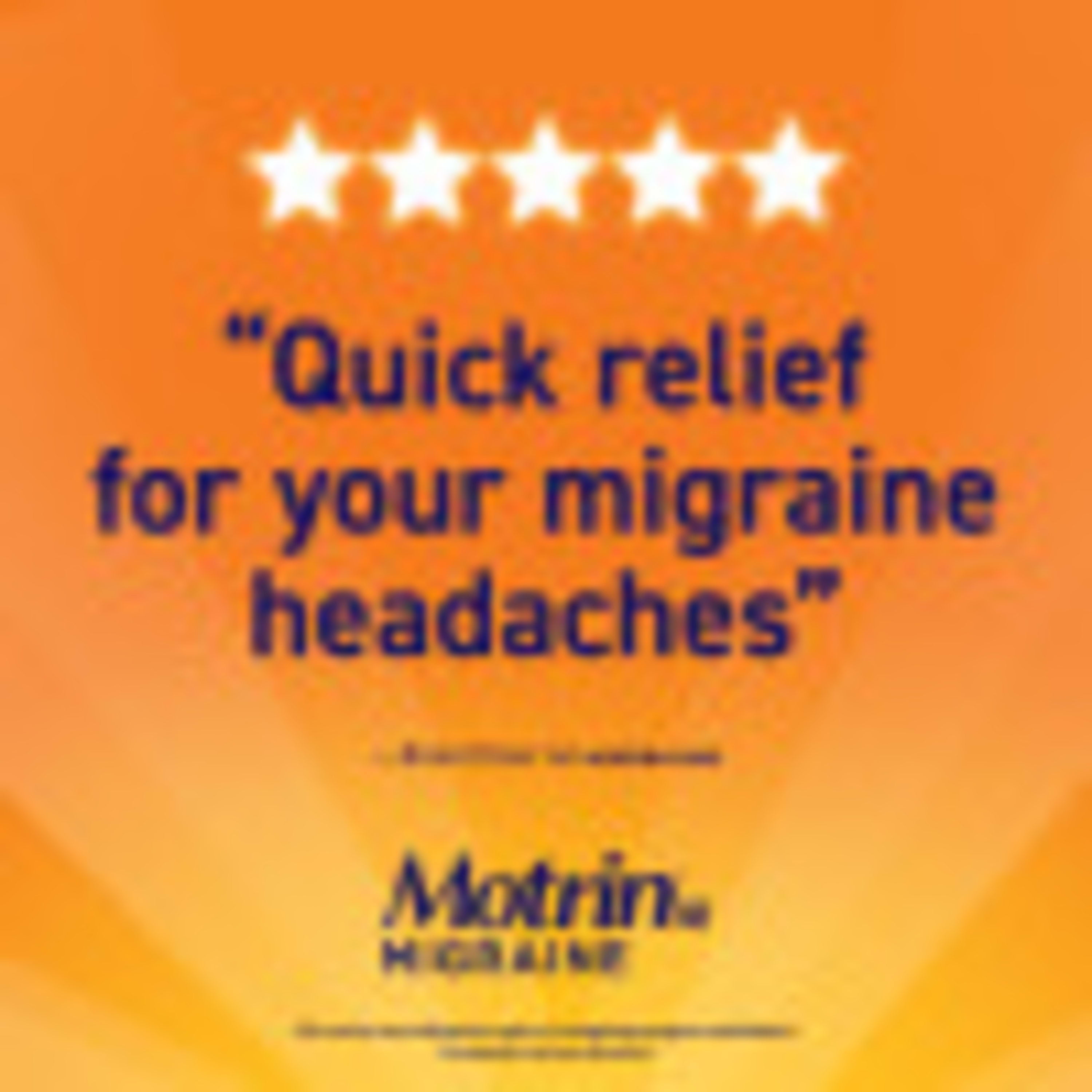 Motrin IB Migraine Relief Liquid Gel Caps Ibuprofen 200mg 20 Ct