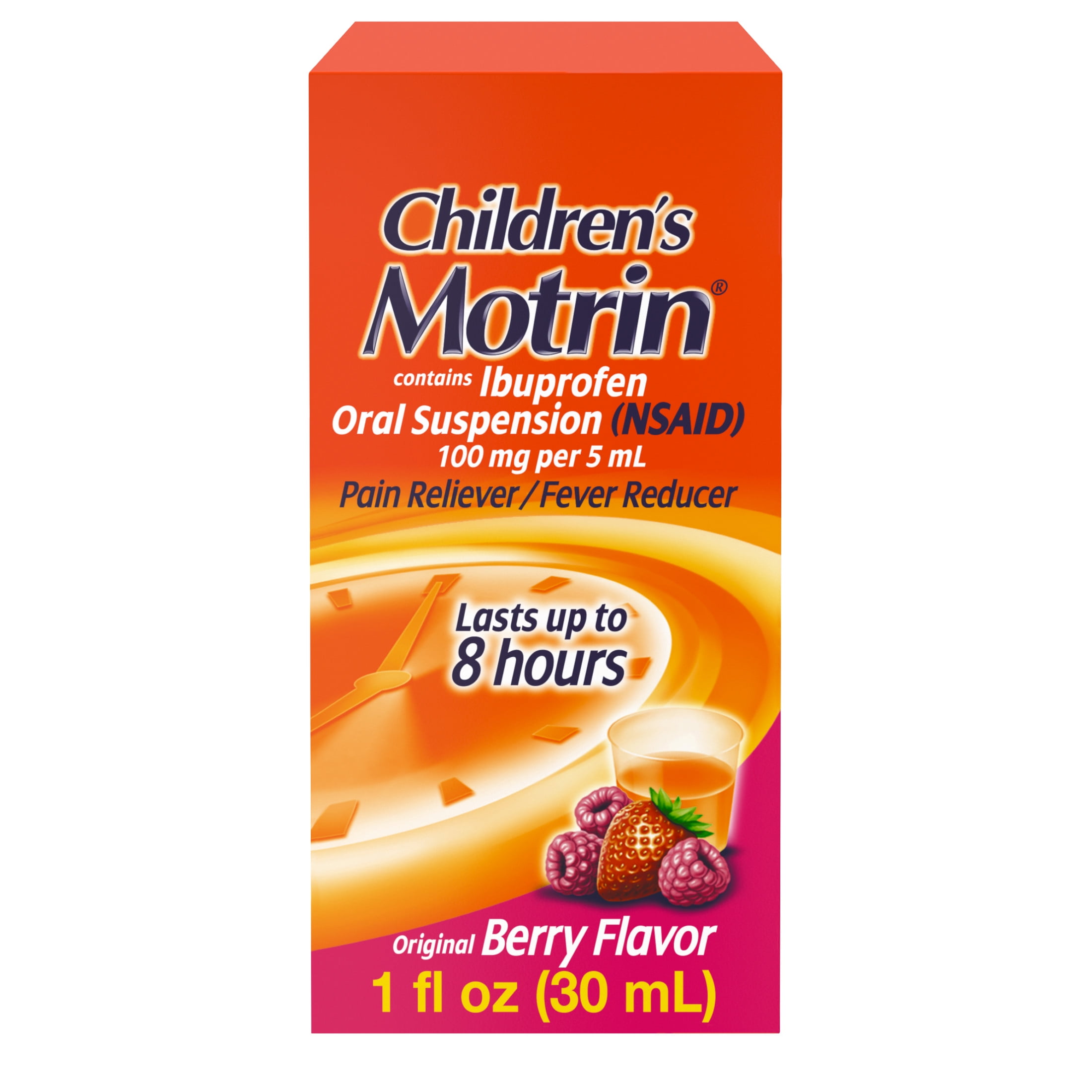 Motrin Berry Flavored Ibuprofen Medicine 4 fl. oz Kids