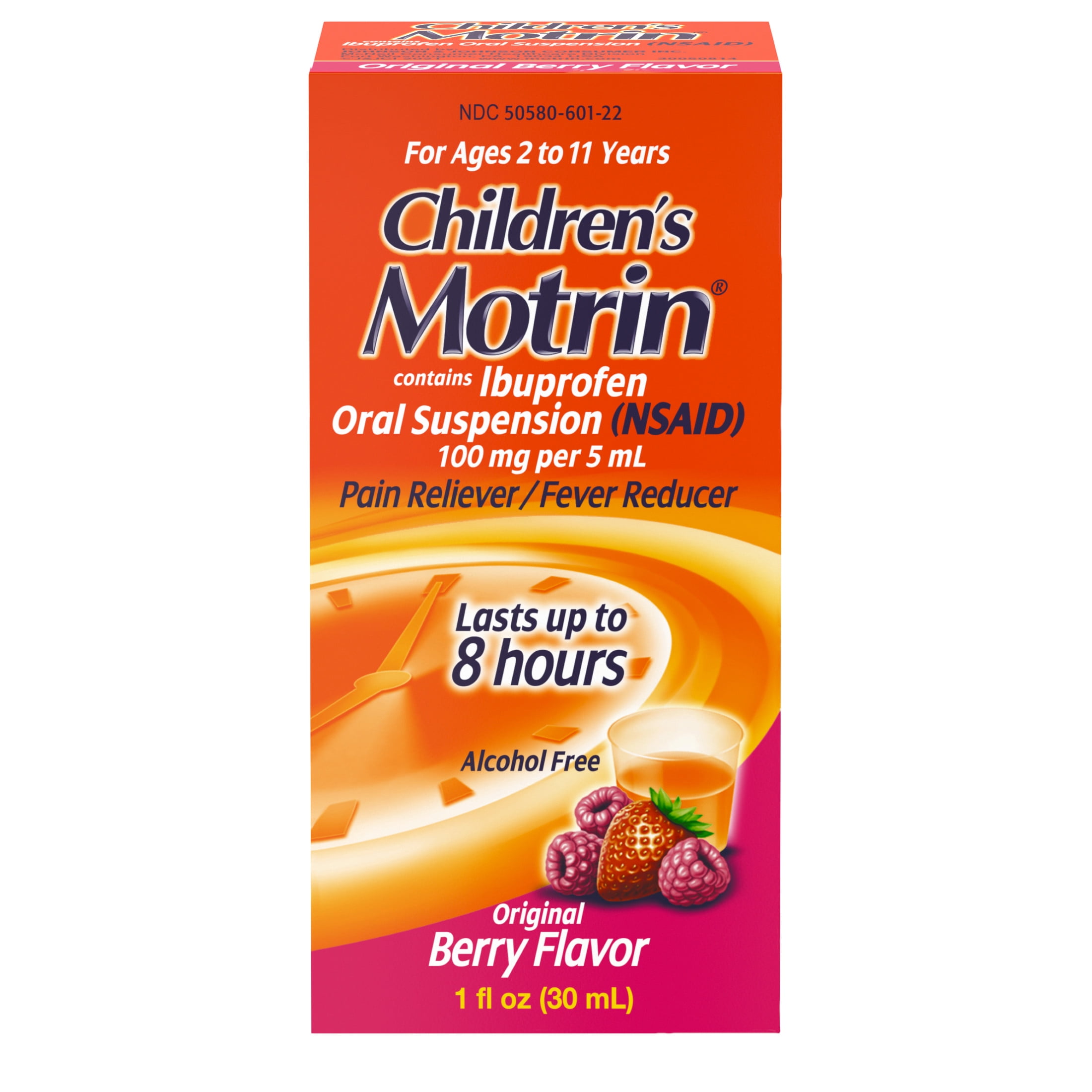 Motrin Berry Flavored Ibuprofen Medicine 4 fl. oz Kids