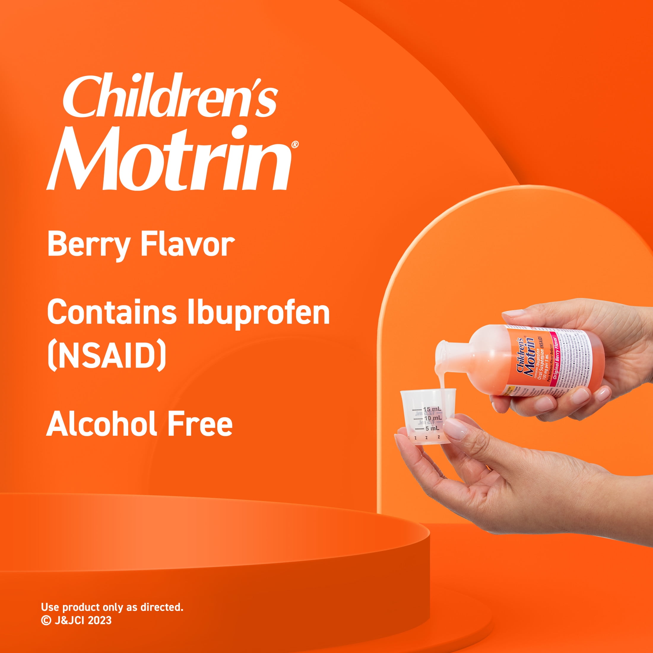 Motrin Berry Flavored Ibuprofen Medicine 4 fl. oz Kids