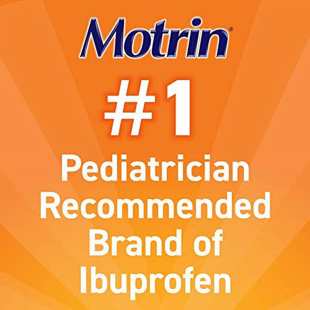 Motrin Childrens DyeFree Ibuprofen Chewable Tablets Pain Fever Grape 24 Count