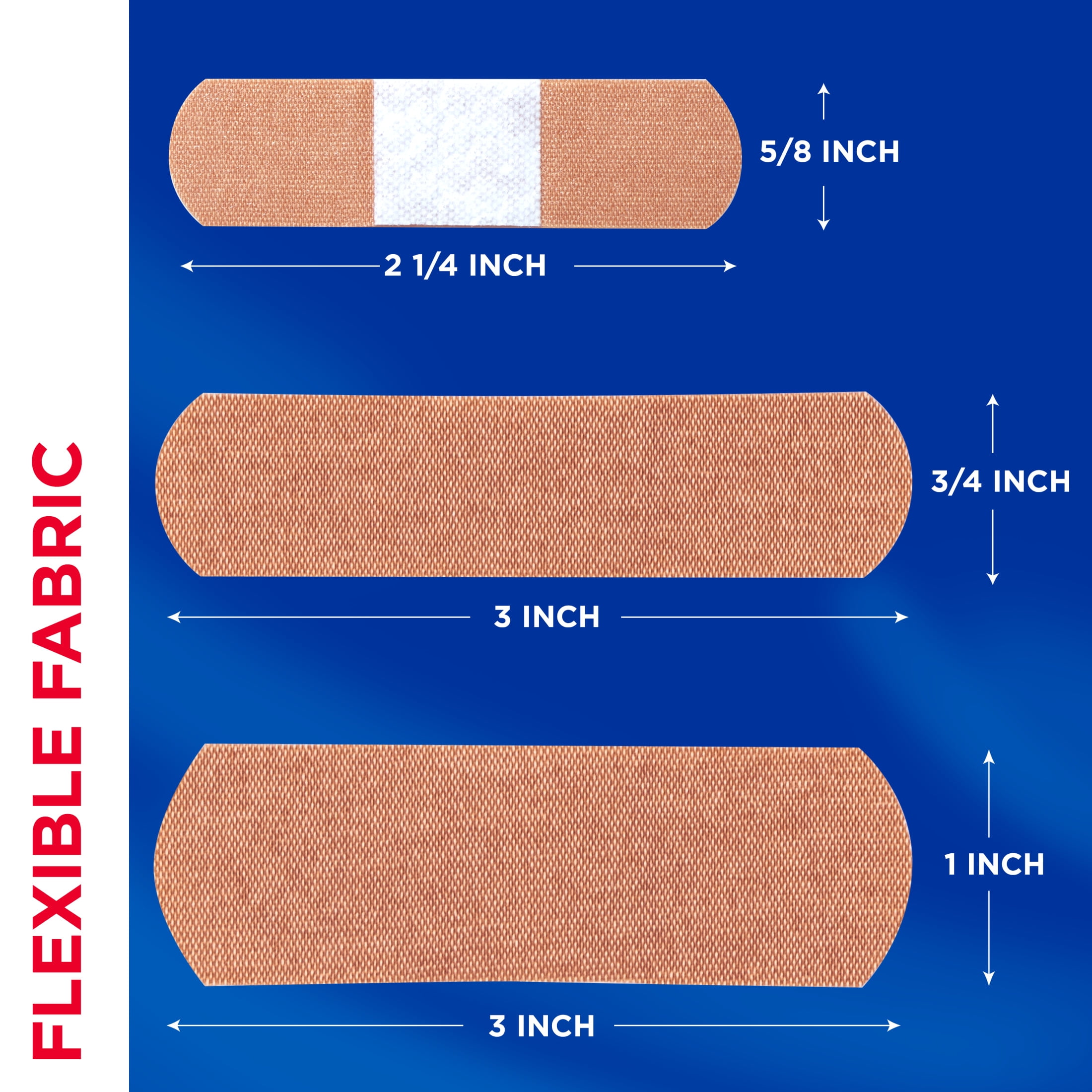 BandAid Brand Flex Fabric Adhesive Bandages Assorted 100 Ct