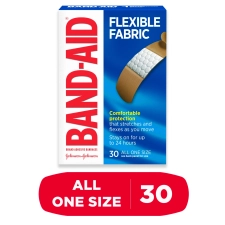Band-Aid Brand Flexible Fabric Adhesive Bandages All One Size 30 Count