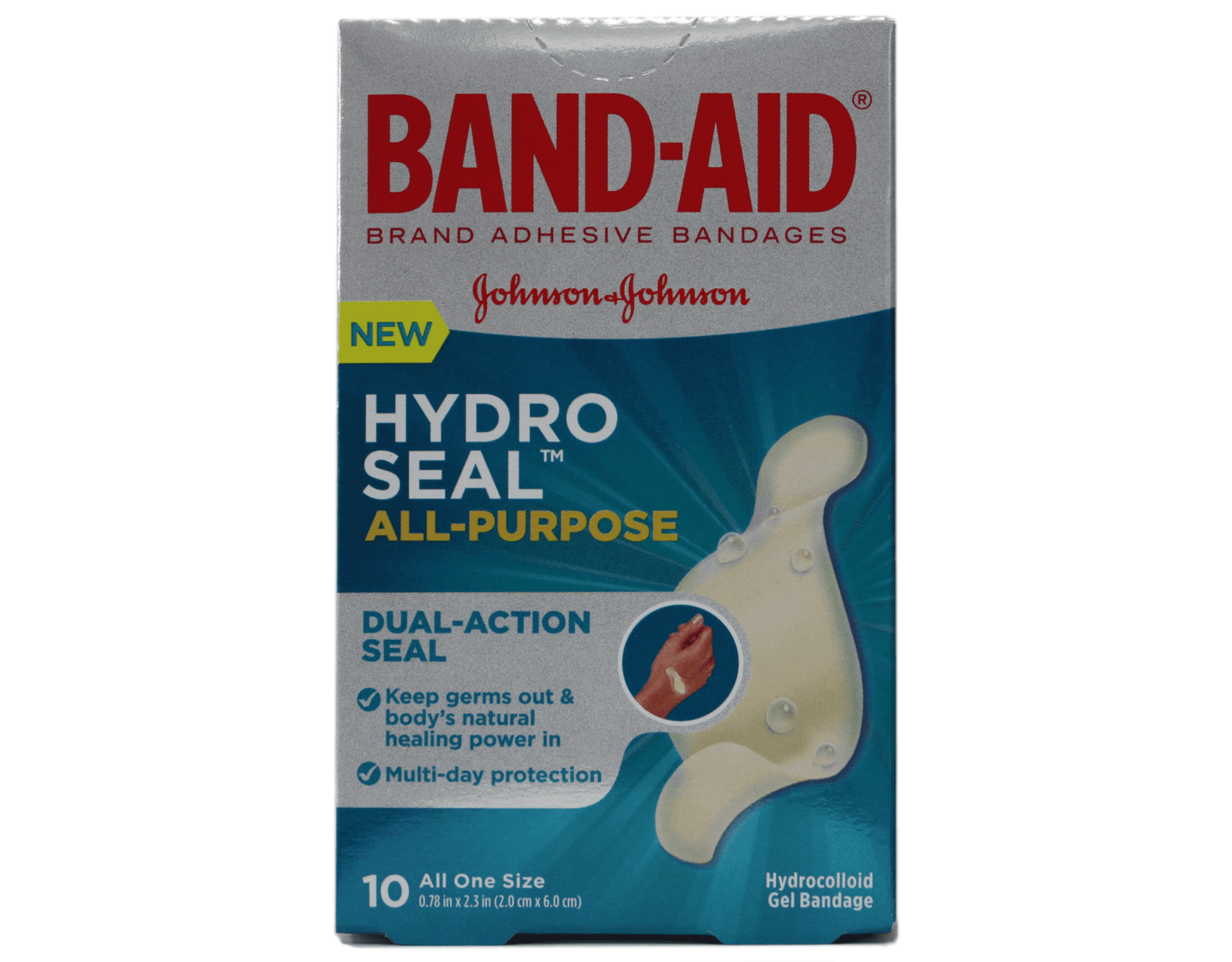 Band-Aid Brand Hydro Seal All Purpose Adhesive Bandages 10 Count Pack of 2
