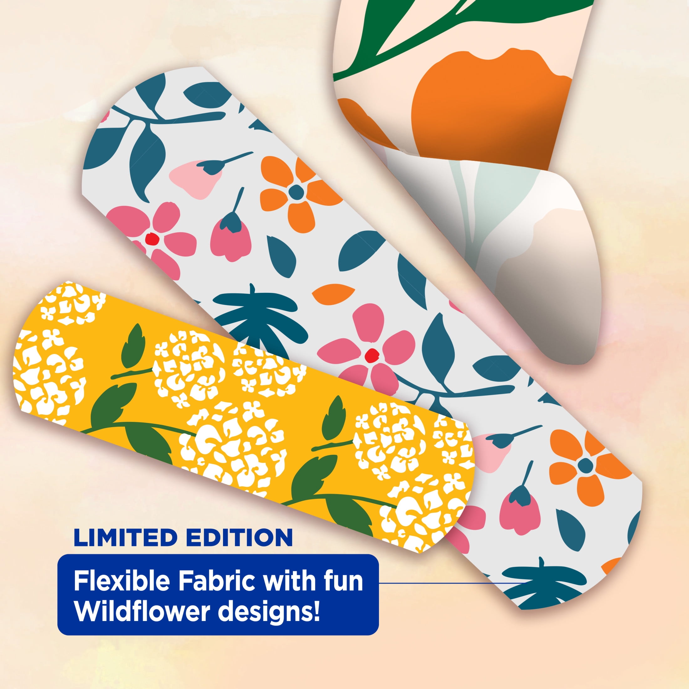 Band-Aid Brand Flexible Fabric Wildflower Assorted 30 Ct