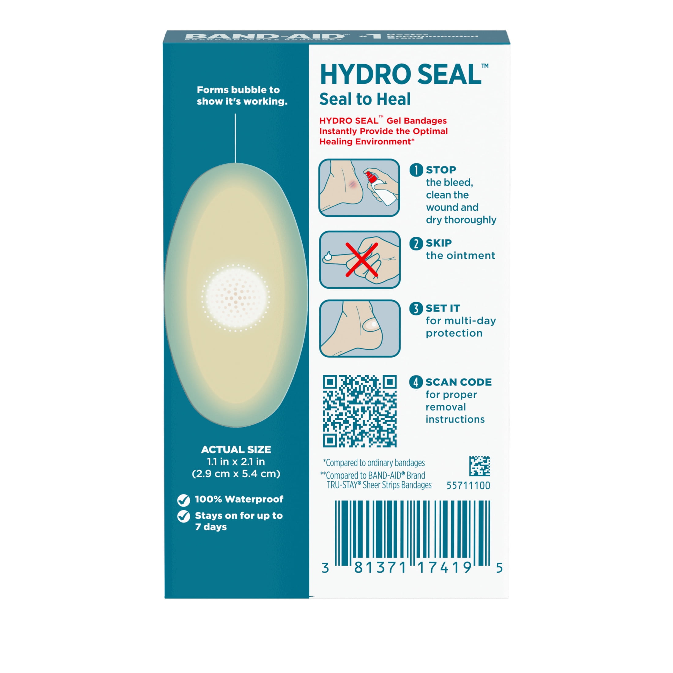 Band Aid Brand Hydro Seal Hydrocolloid Gel Heel Bandages 6 Count