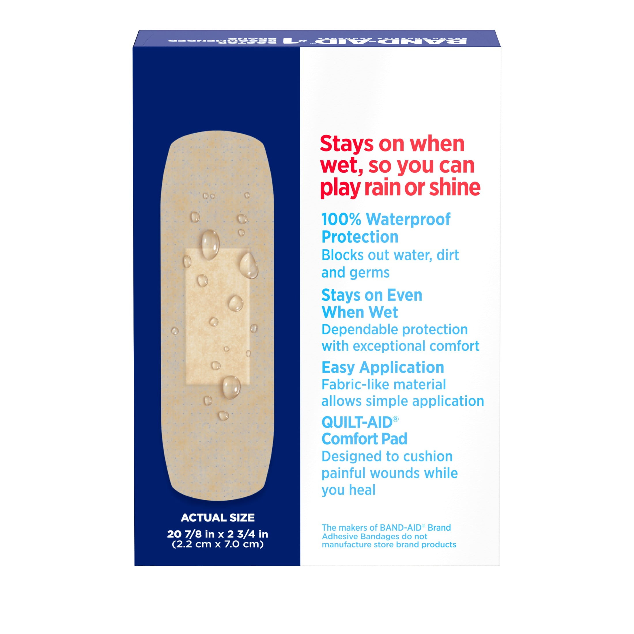 Band-Aid Brand Water Block Flex Adhesive Bandages All One Size 20 Ct