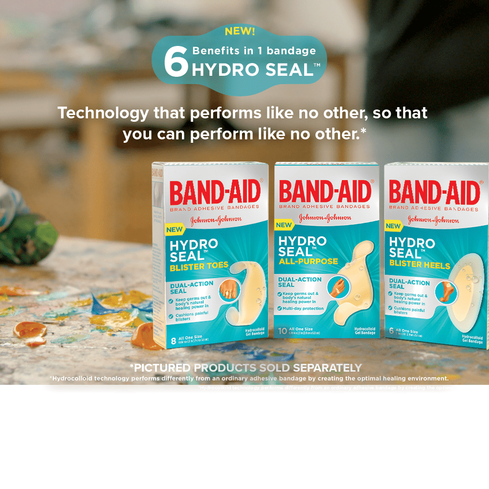 Band-Aid Hydro Seal Hydrocolloid Blister Bandages 3 Count