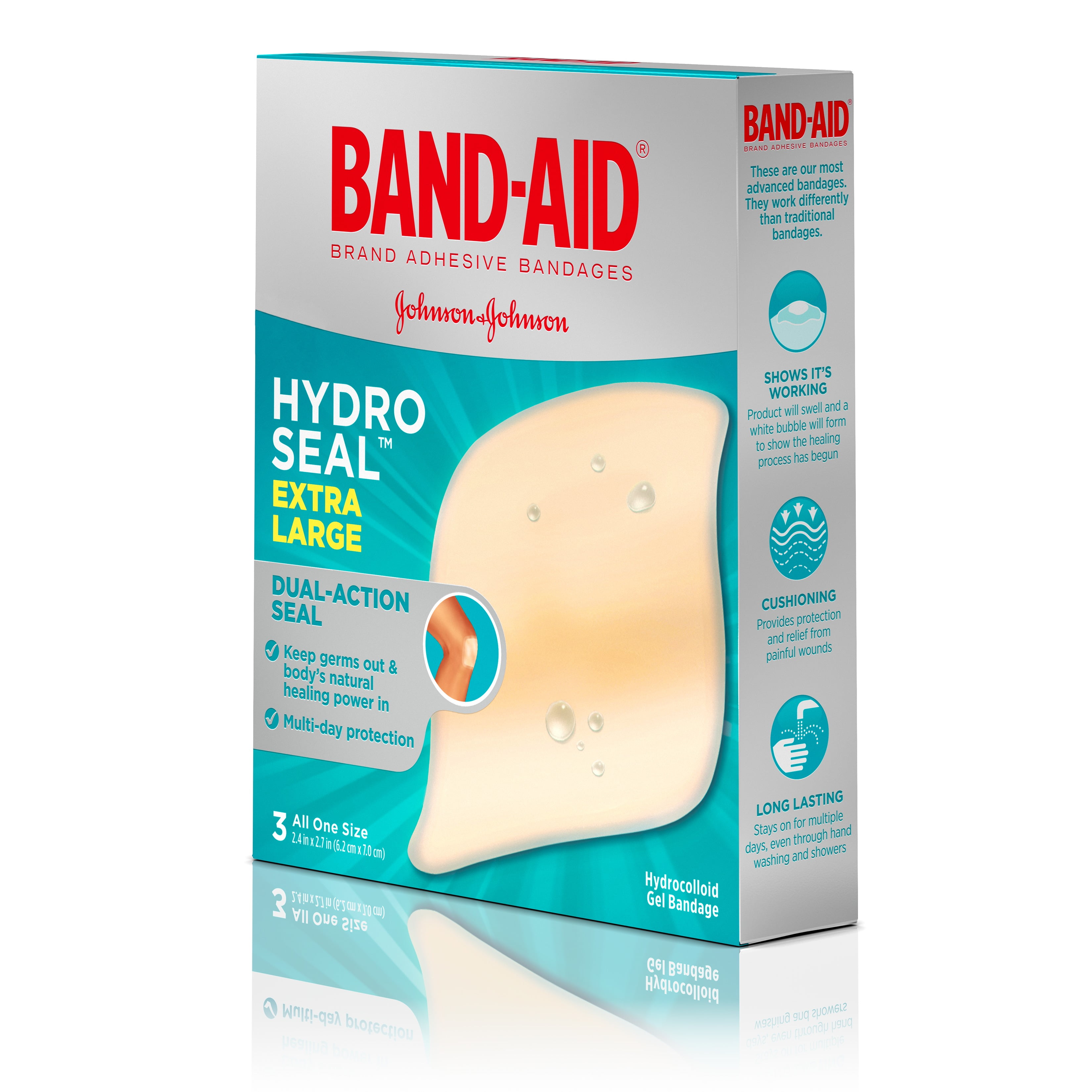 Band-Aid Hydro Seal Hydrocolloid Blister Bandages 3 Count