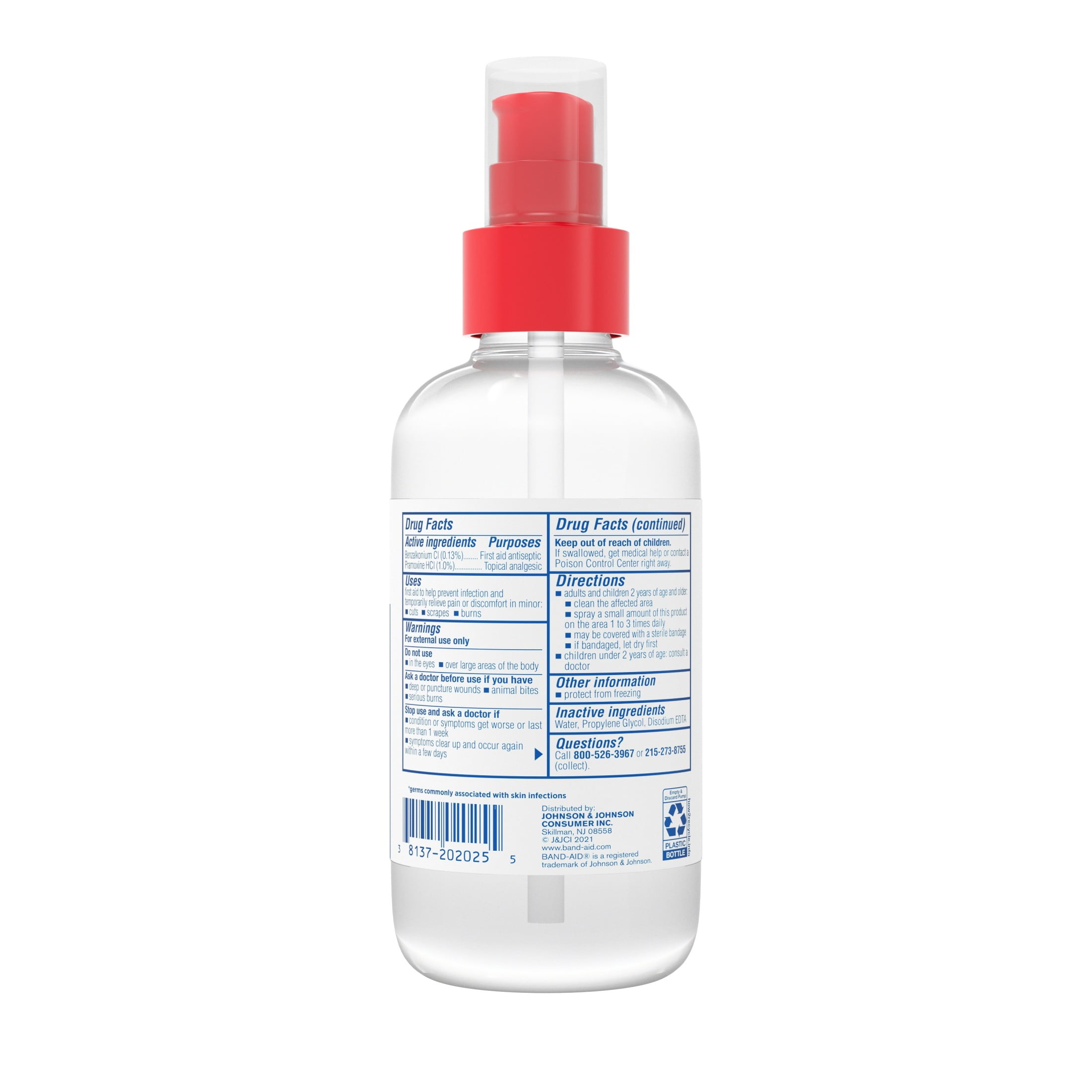 Band Aid Brand Pain Relieving Antiseptic Cleansing Spray 8 fl. oz