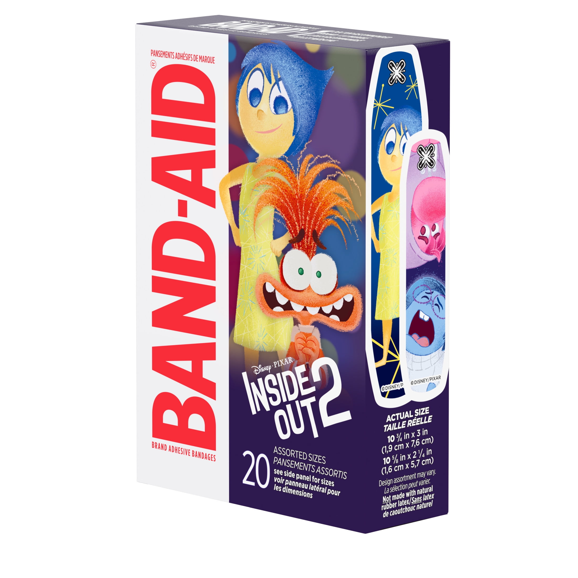 Band-Aid Brand Adhesive Bandages Pixar Inside Out Assorted 20 Ct