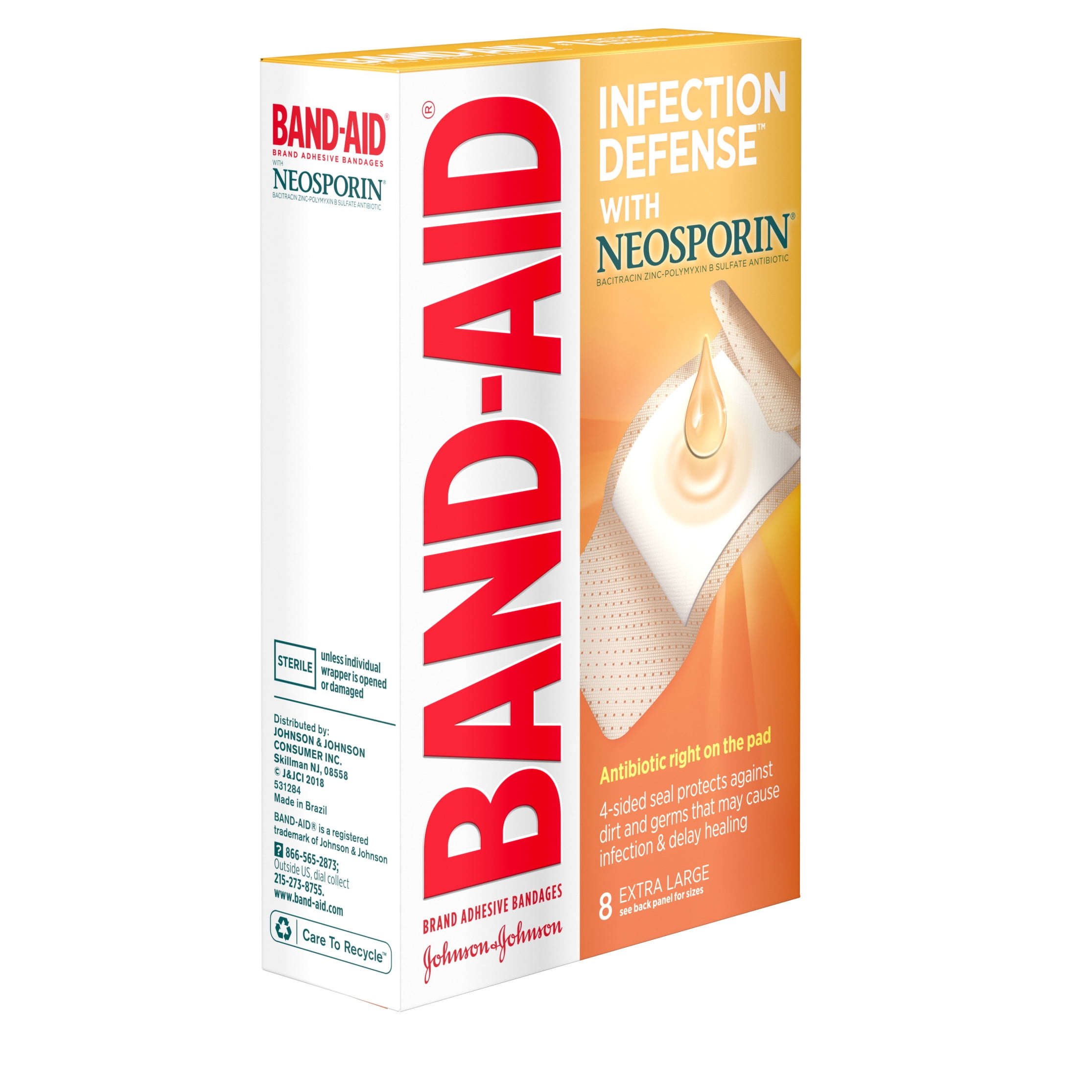 Band-Aid Brand Neosporin Antibiotic Extra Large Bandages 8 Ct