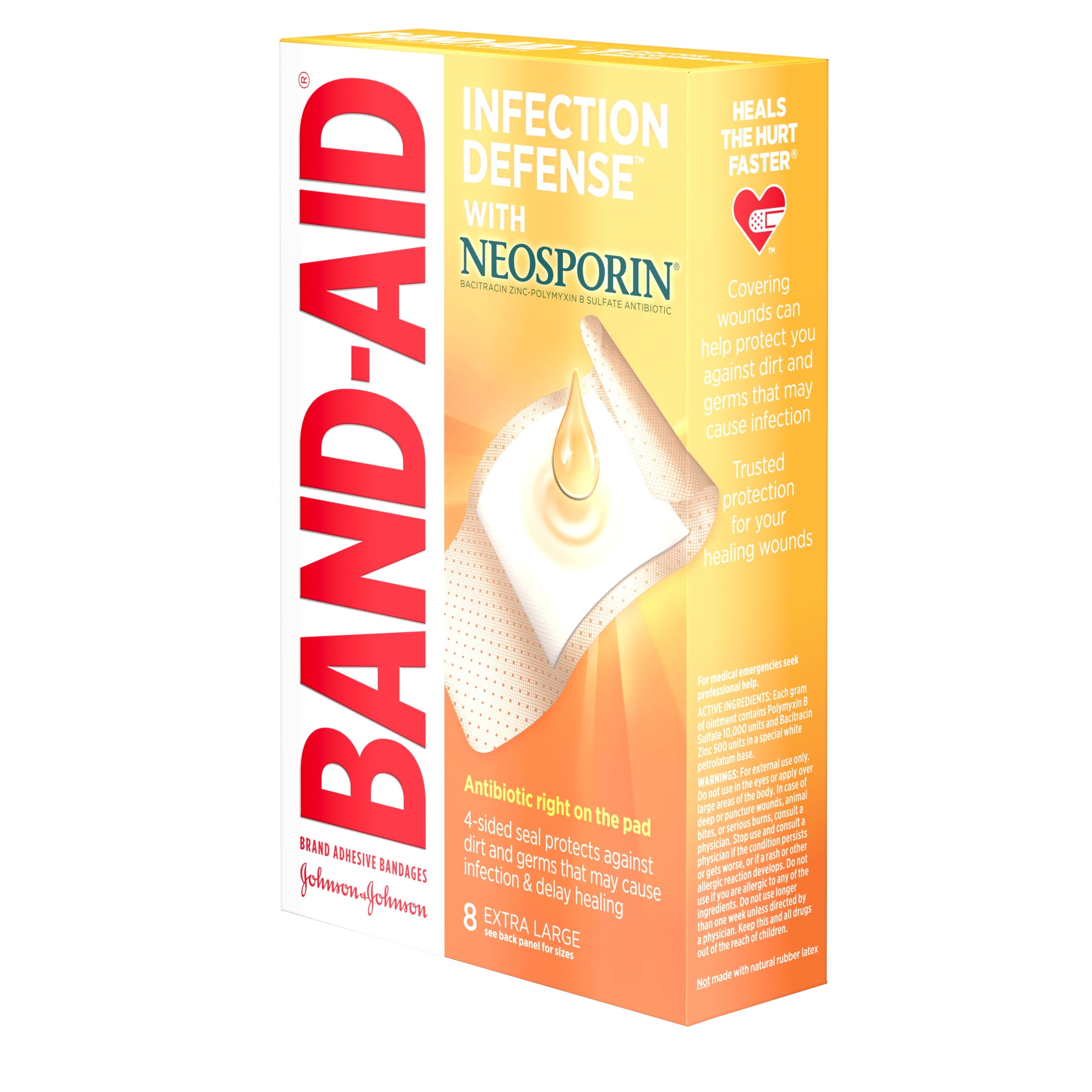 Band-Aid Brand Neosporin Antibiotic Extra Large Bandages 8 Ct