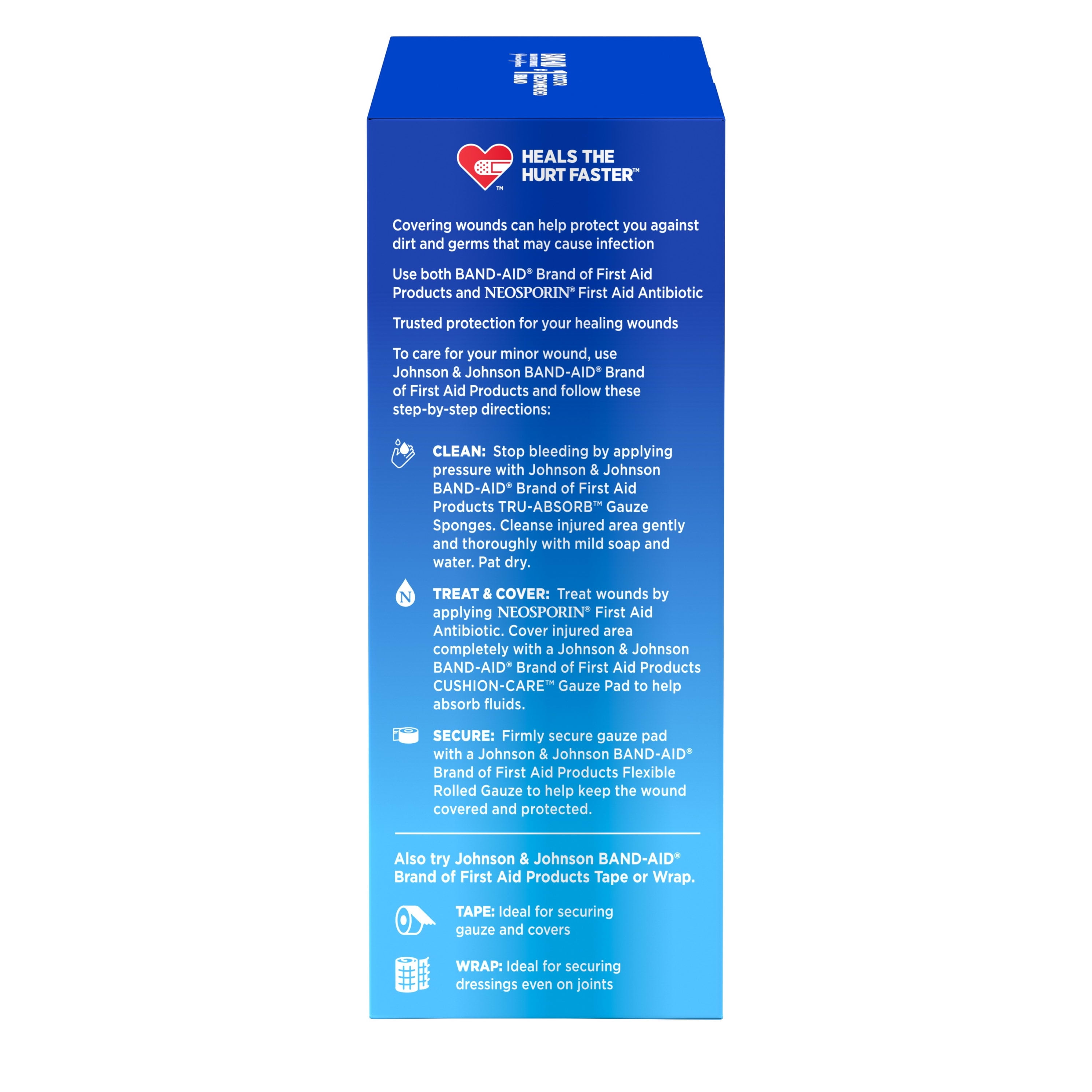 Band Aid Brand Flexible Rolled Medical Gauze 4in x 2.1yd 5 ct Kit