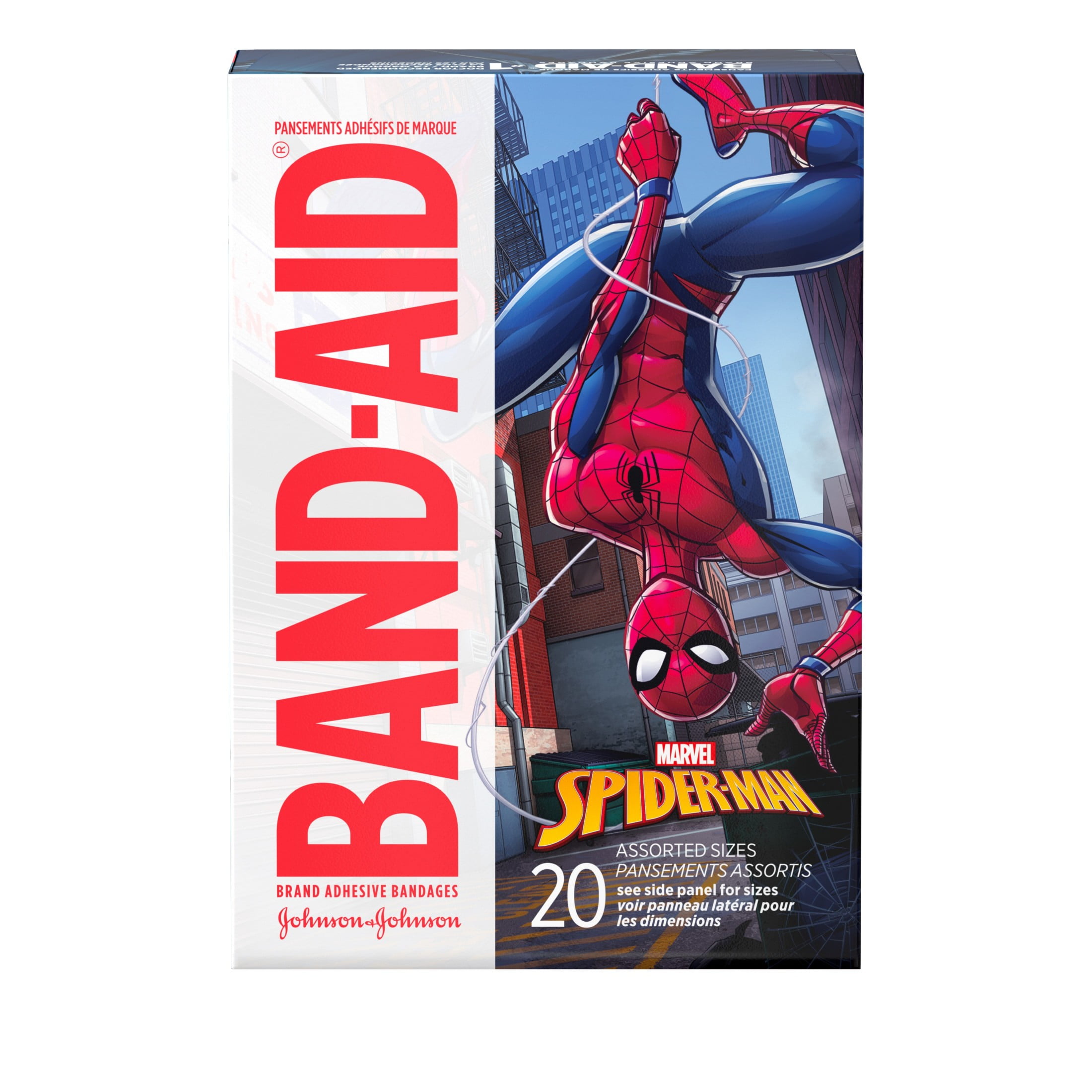 Band-Aid Marvel Spiderman Band-Aid Adhesive Bandages Assorted Sizes 20 Ct