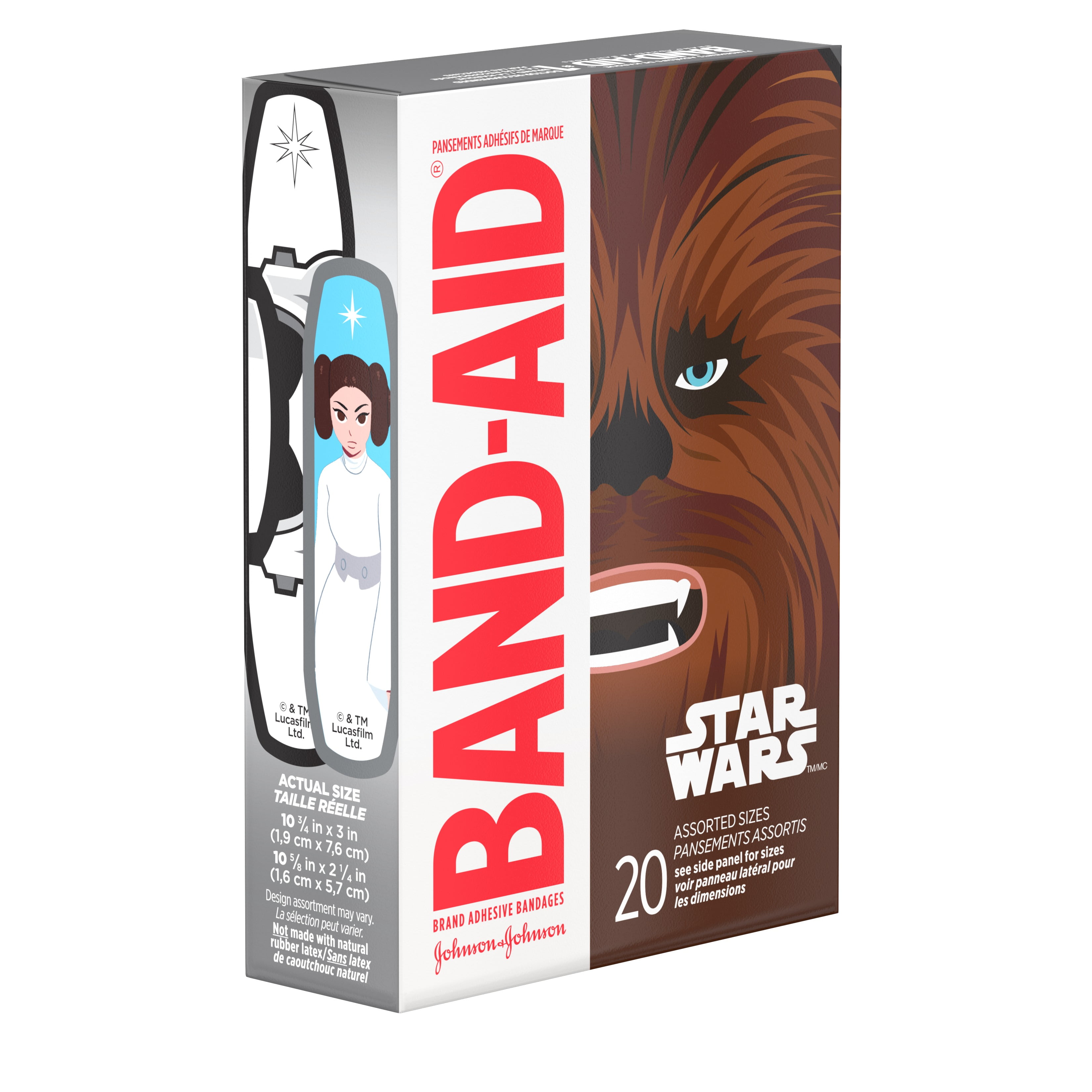 Band-Aid Adhesive Star Wars Characters Bandages Assorted Sizes 20 ct Pack of 2