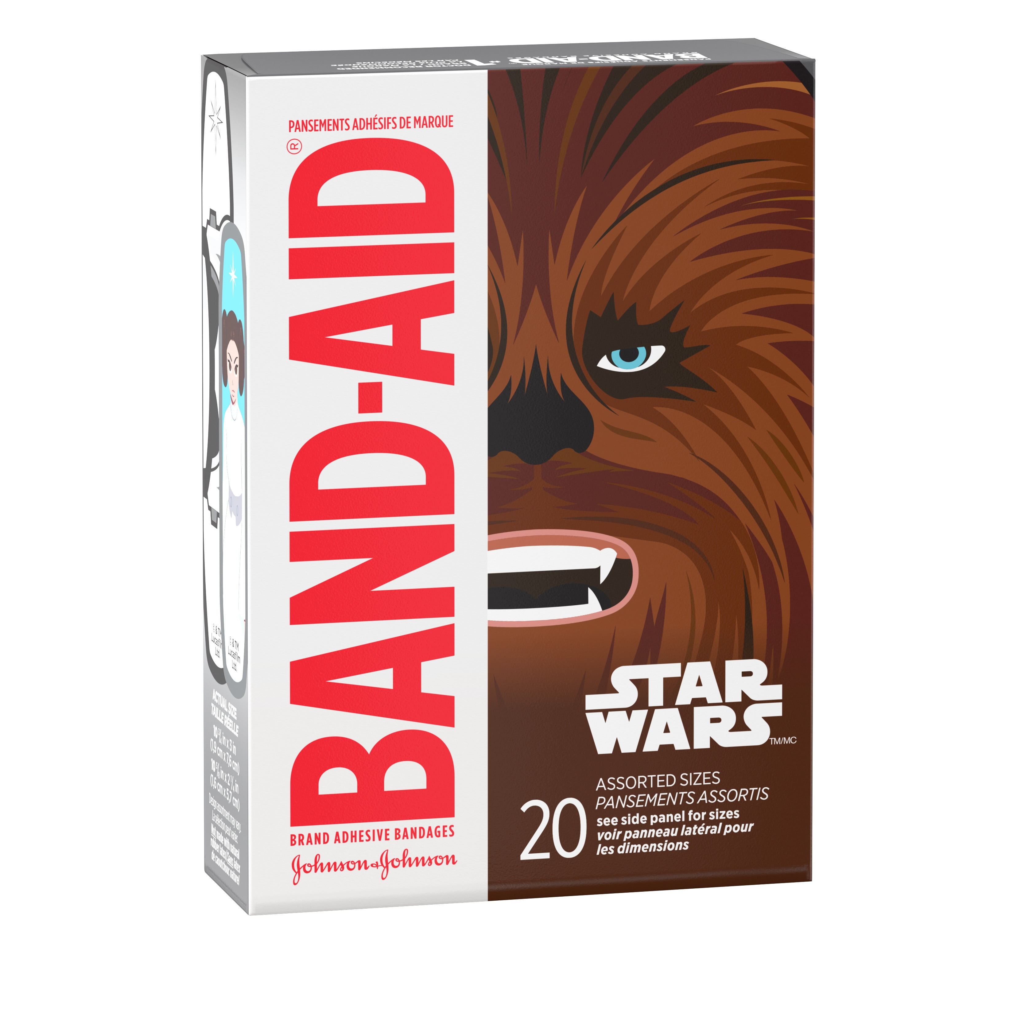 Band-Aid Adhesive Star Wars Characters Bandages Assorted Sizes 20 ct Pack of 2