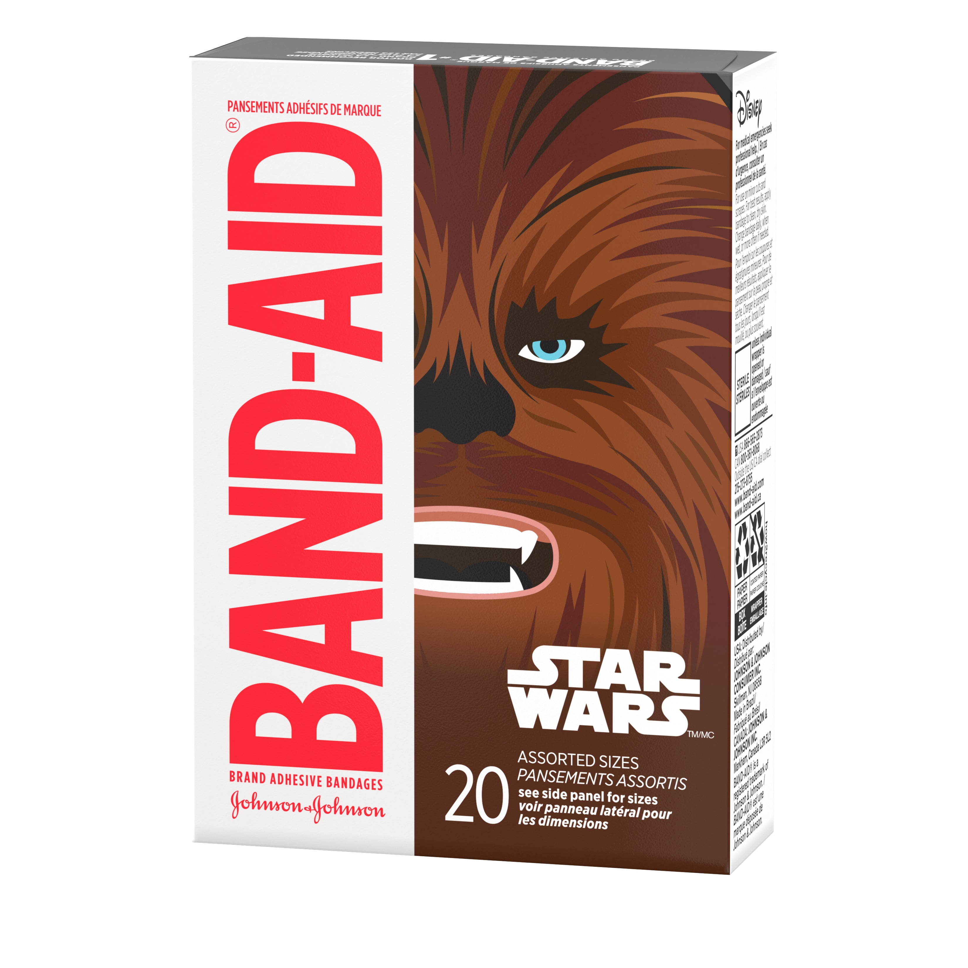 Band-Aid Adhesive Star Wars Characters Bandages Assorted Sizes 20 ct Pack of 2