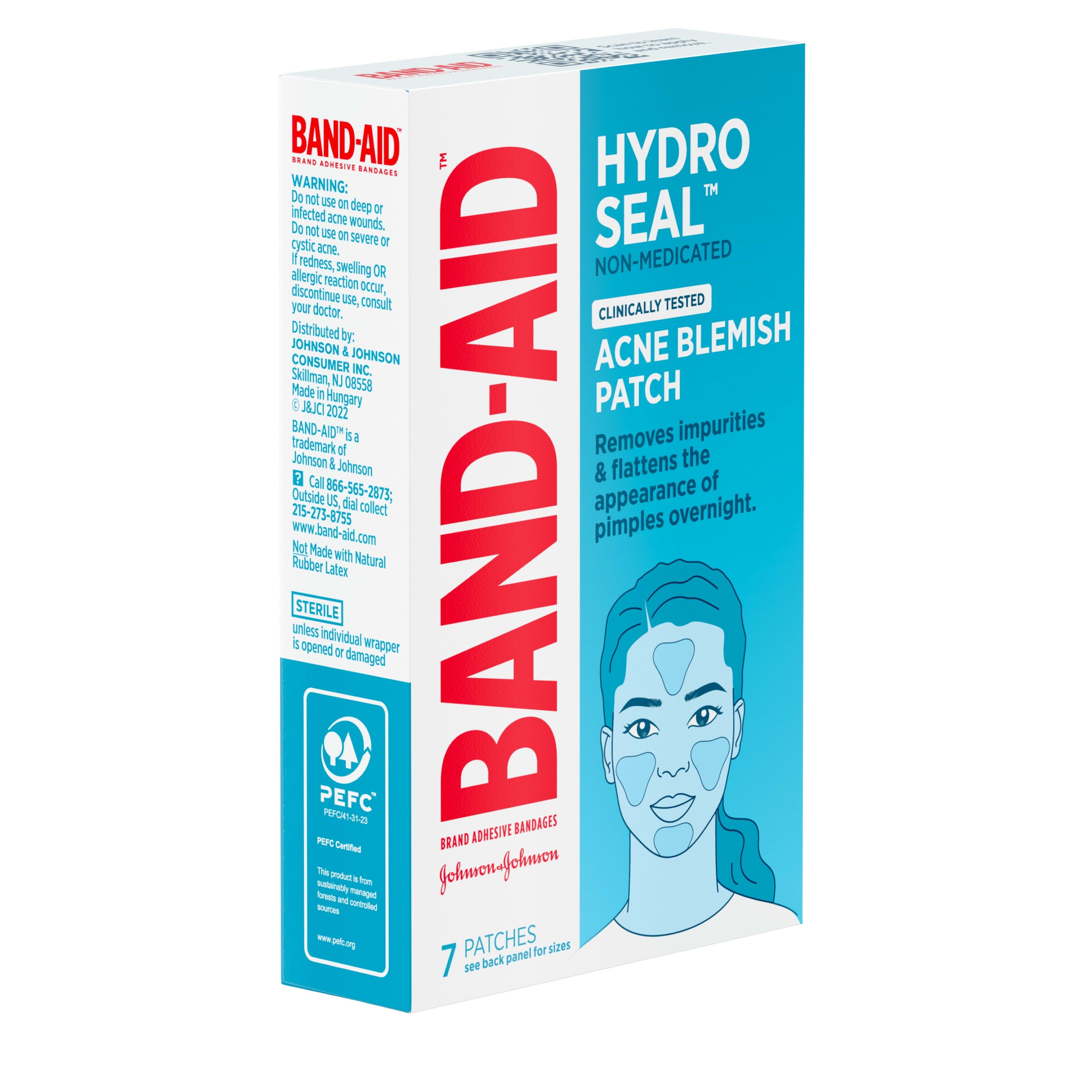 Band Aid Brand Hydro Seal Non Medicated Acne Face Patches 7 Patches for Clear Skin