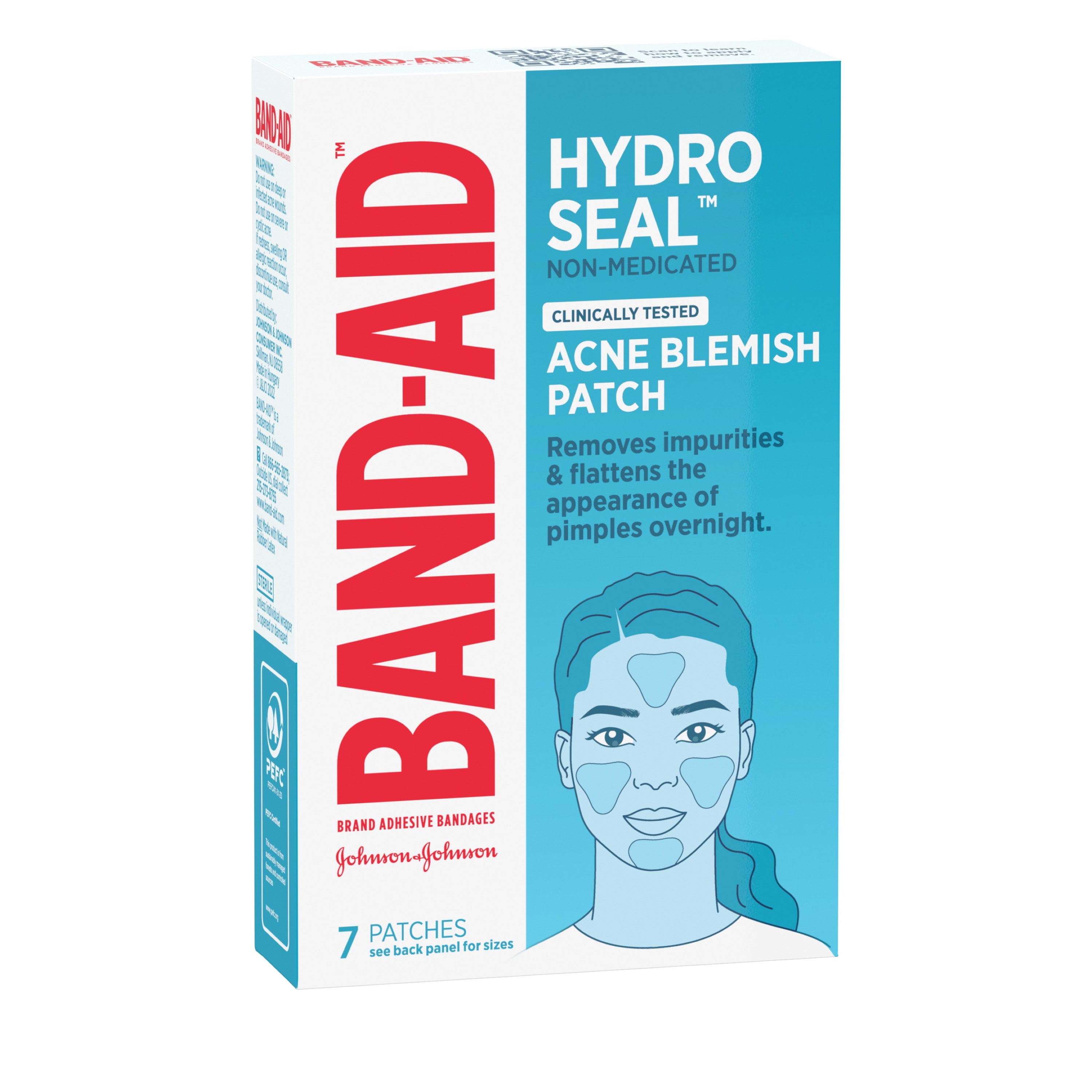 Band Aid Brand Hydro Seal Non Medicated Acne Face Patches 7 Patches for Clear Skin