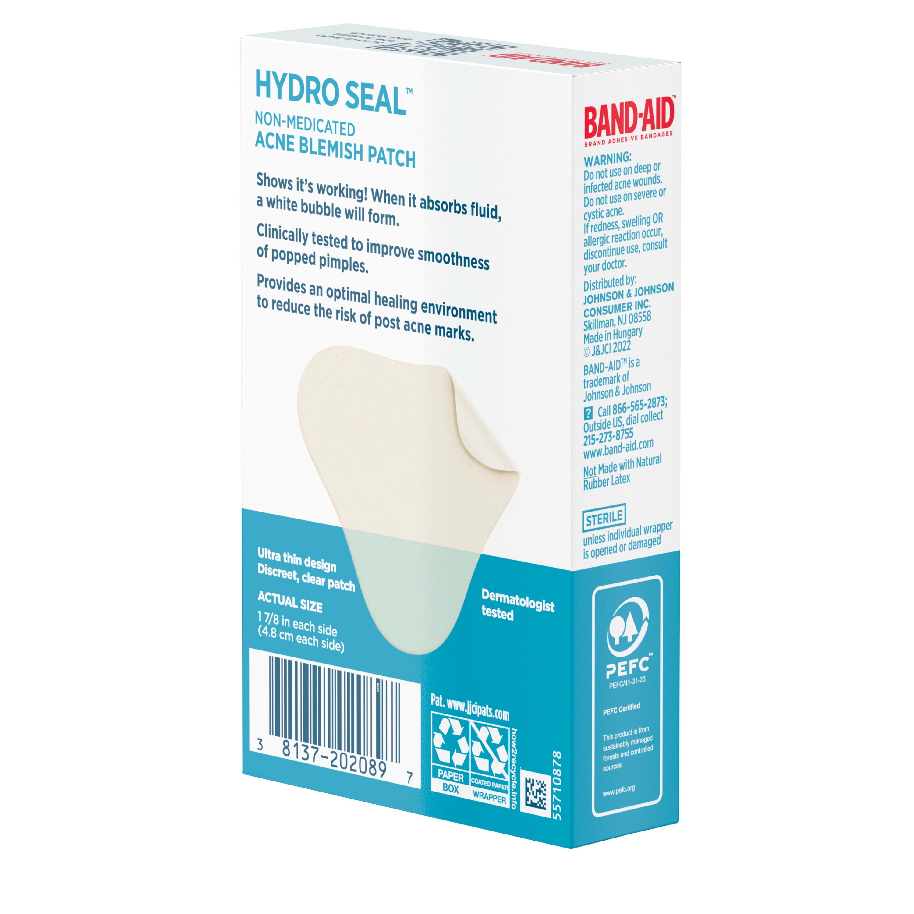 Band Aid Brand Hydro Seal Non Medicated Acne Face Patches 7 Patches for Clear Skin