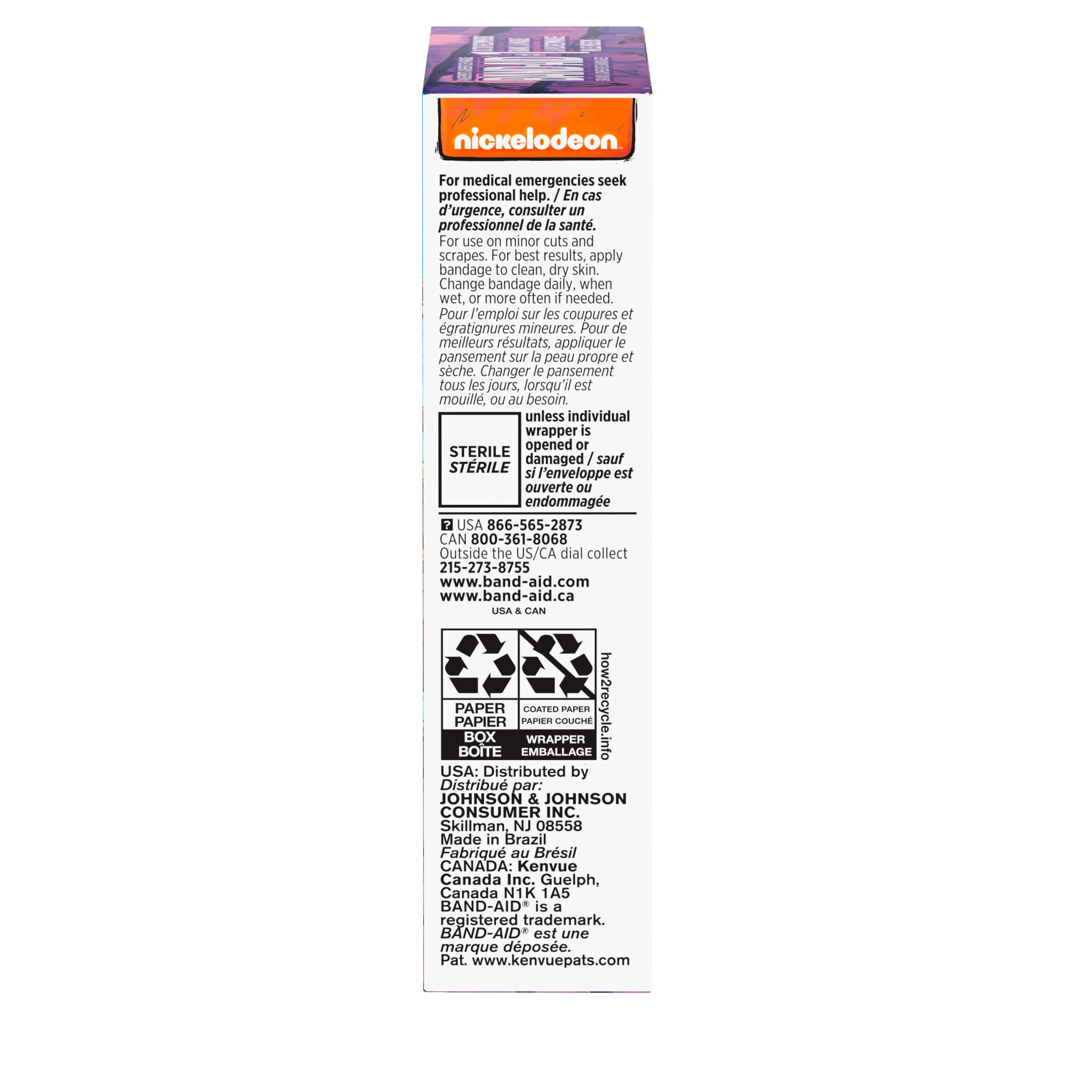BAND-AID Brand Kid Bandages Nickelodeon TMNT Assorted 20 Ct