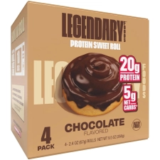 Legendary Foods Gluten Free Keto Protein Sweet Roll Chocolate 9.5oz 4ct