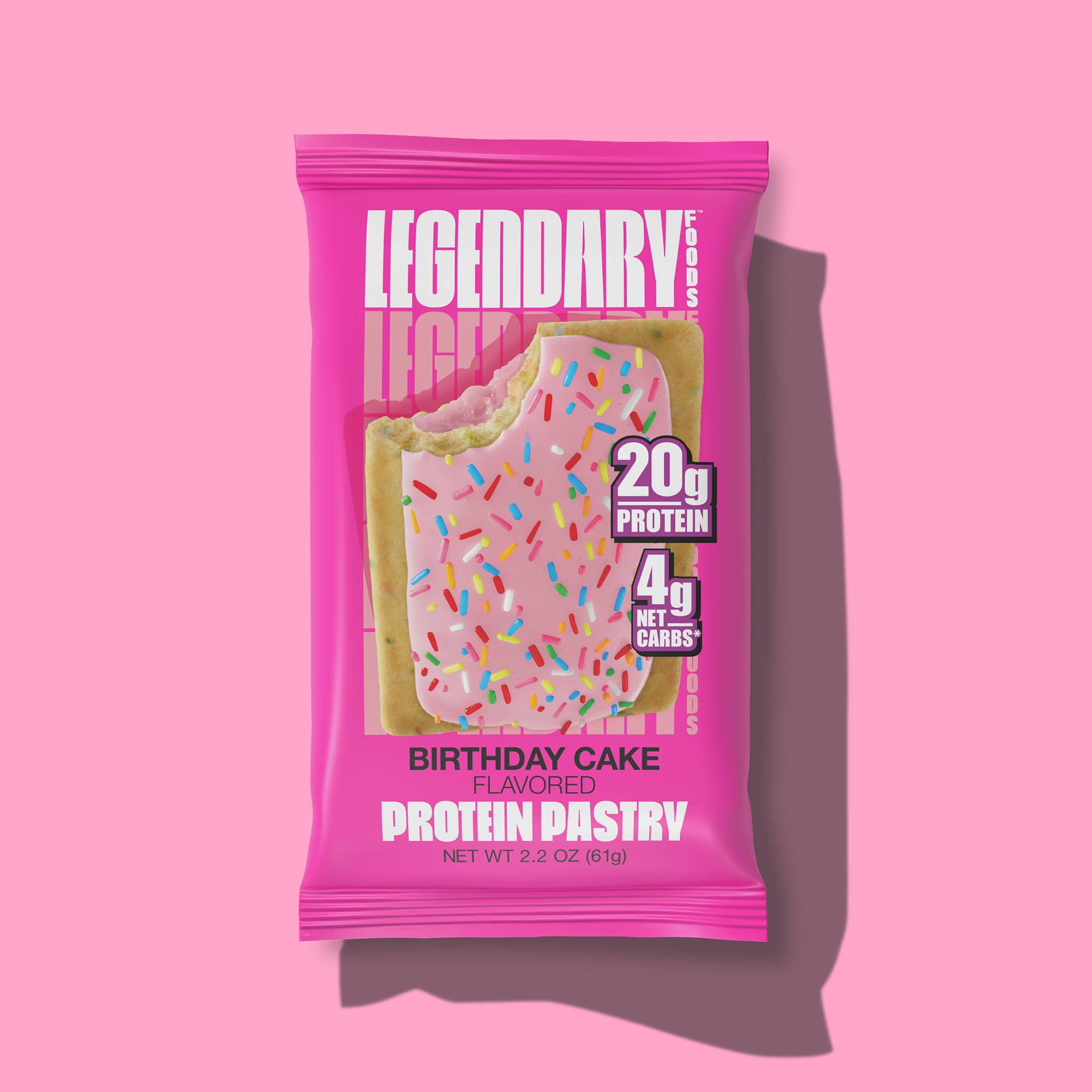 Legendary Birthday Cake Protein Pastry Low Carb Snack Pack to Go 10 Count