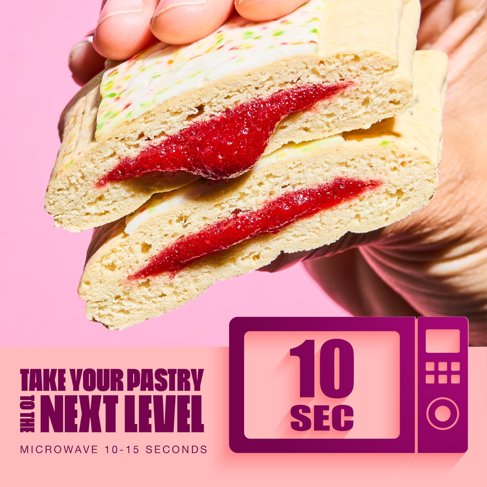 Legendary Strawberry Protein Pastry Low Carb Snack Pack to Go 10 Count