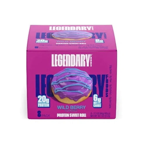 Legendary Foods Protein Sweet Roll Wildberry 8 Pack - High-Protein Snack