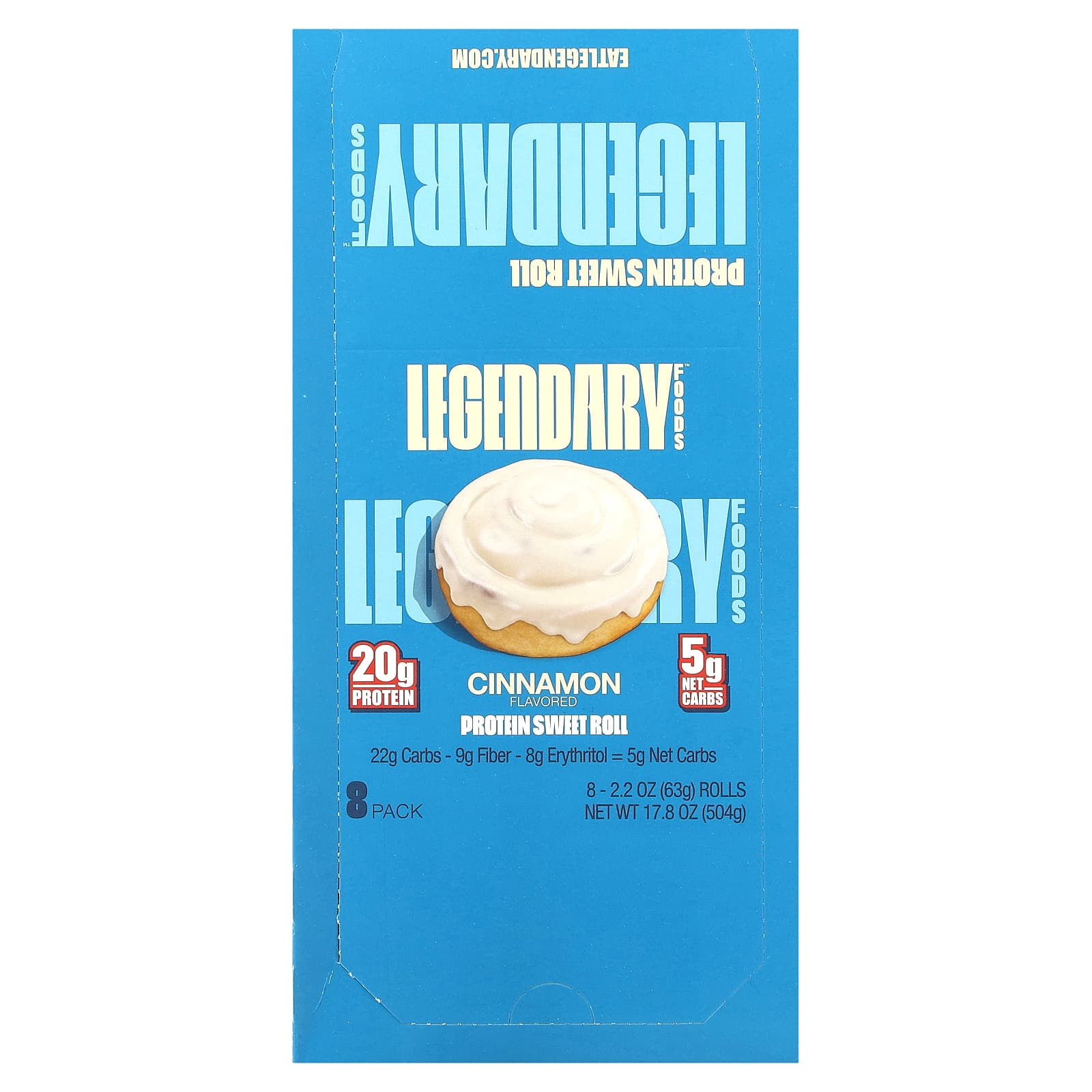 Legendary Foods Protein Sweet Roll Cinnamon 8-Pack x2