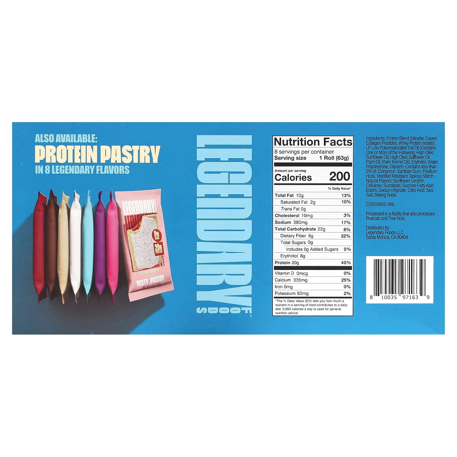 Legendary Foods Protein Sweet Roll Cinnamon 8-Pack x2
