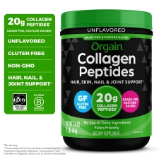 Orgain Grass Fed 20g Collagen Peptides Powder Unflavored 1lb