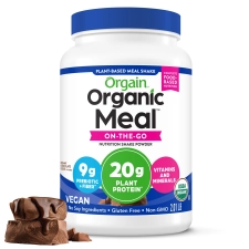 Orgain Organic Vegan Meal Replacement Powder 20g Plant Based Protein Chocolate 2.01lb