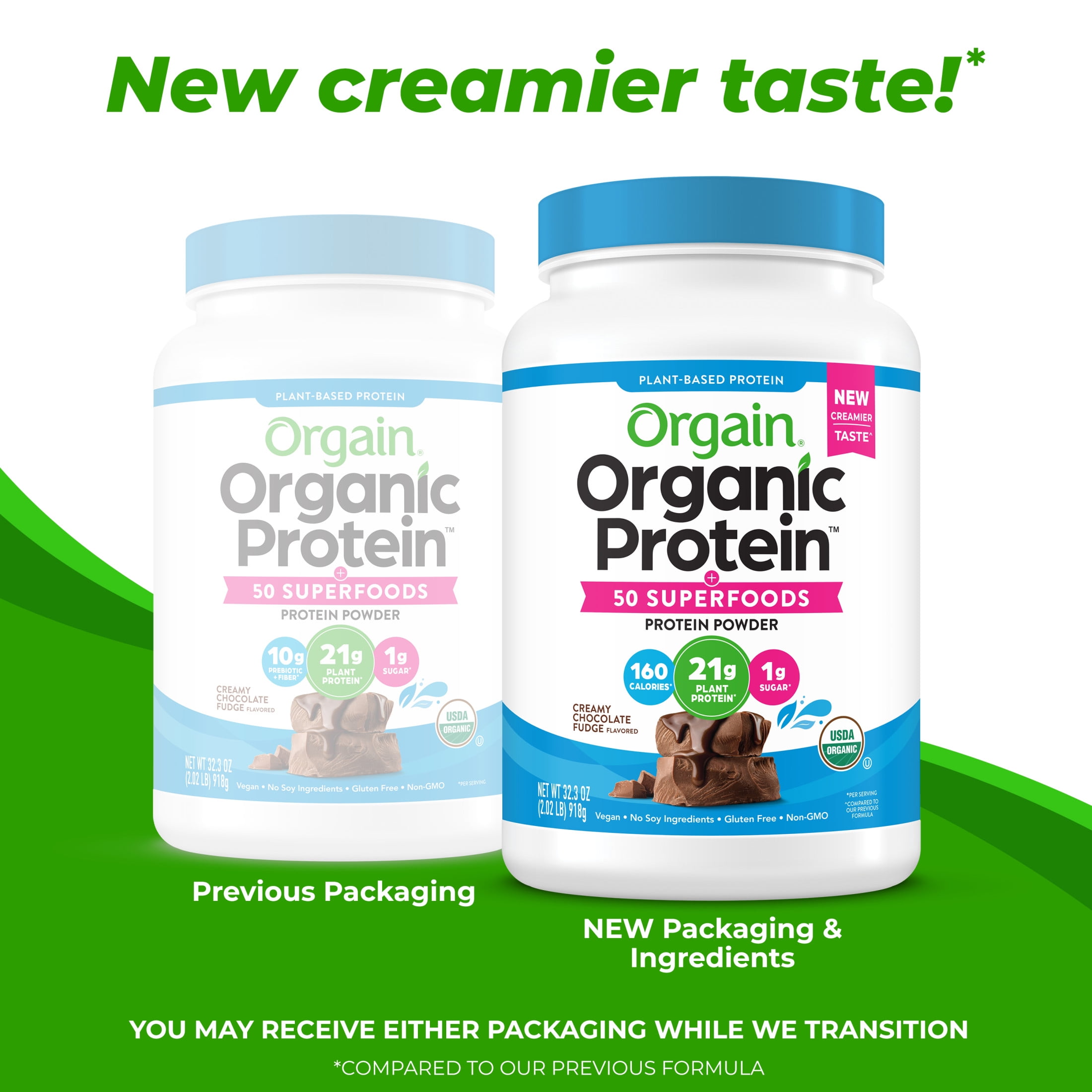 Orgain Organic Vegan Protein Shake Powder Chocolate 2.02lb with 50 Superfoods - Plant Based Ample Nutrition