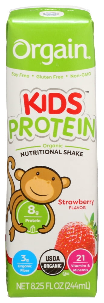 Organic Kids Strawberry Protein Shake 8.25 Fl Oz