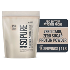 Isopure Unflavored Whey Isolate Protein 25g Zero Carb Keto Friendly 1lb 16 Servings
