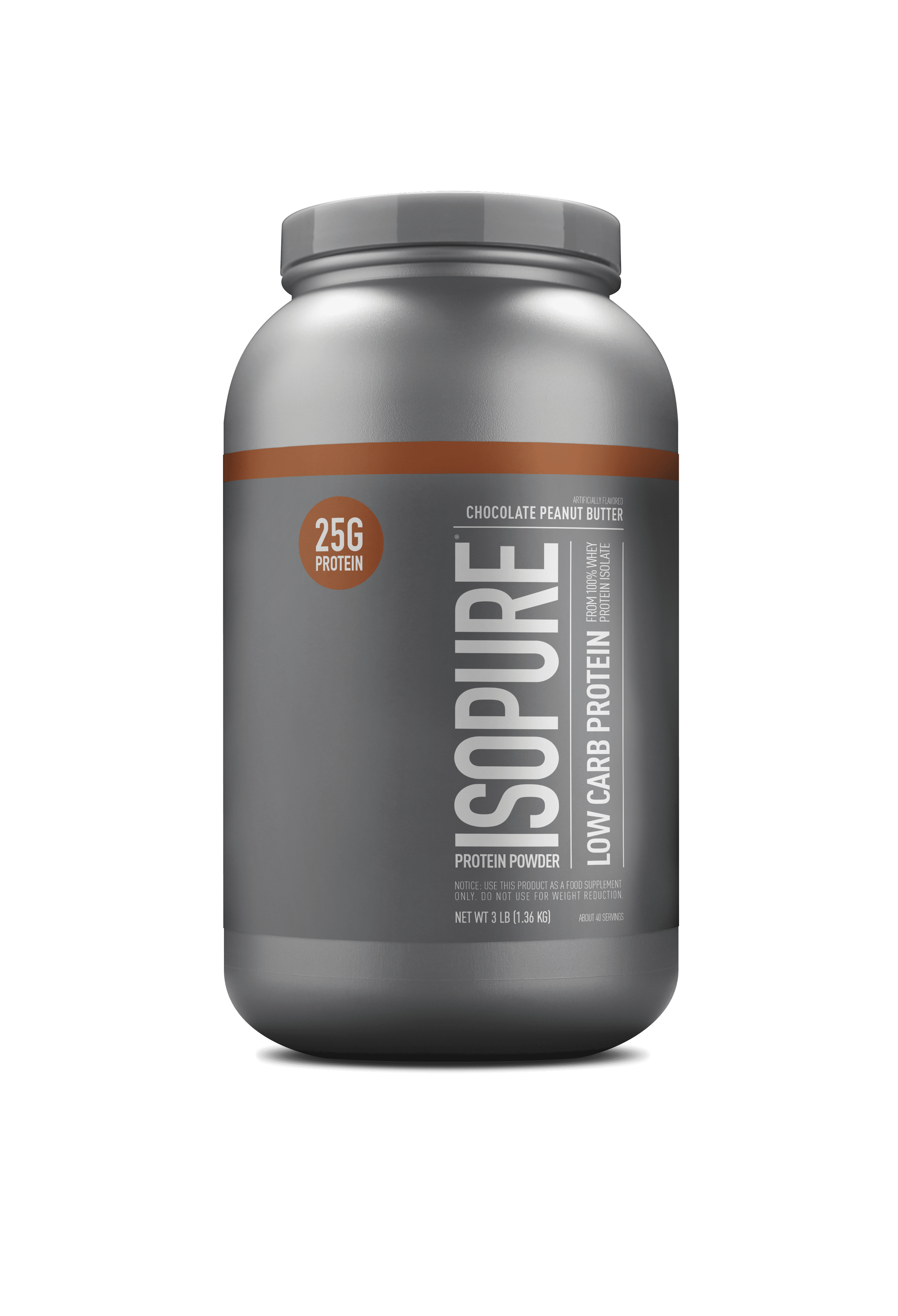 Isopure Low Carb Chocolate Peanut Butter Protein Powder 3 lb 1.36 kg