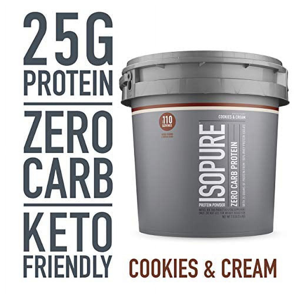 Isopure Zero Carb Protein Cookies and Cream 7.5 lb 110 Servings