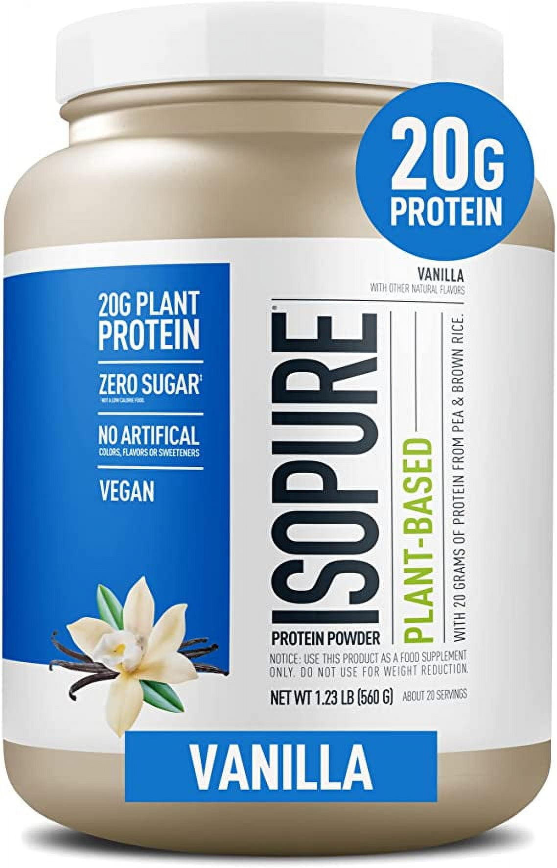 Isopure Plant Based Vanilla Protein Powder 1.23 lbs