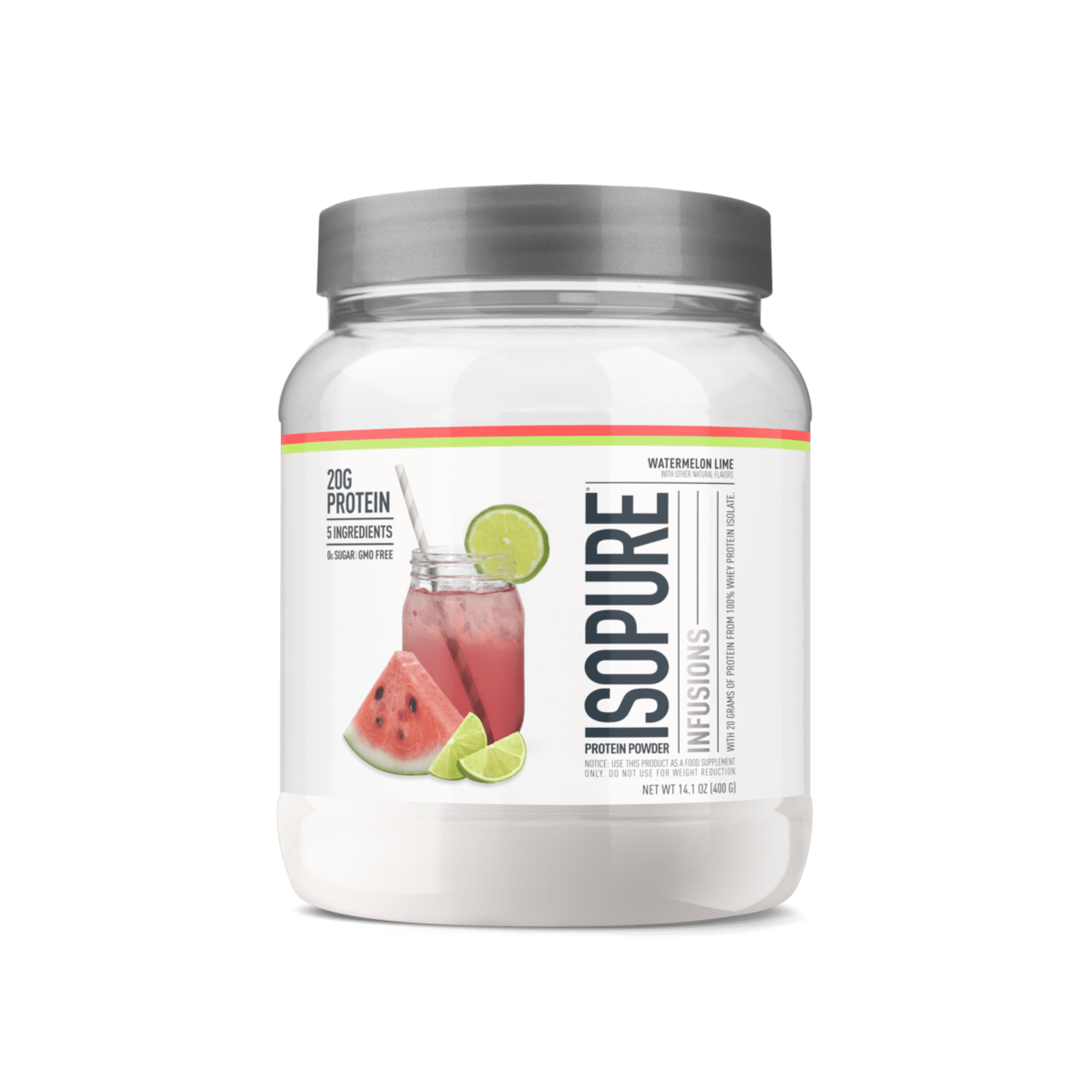 Isopure Infusions Watermelon Lime Protein Powder 14.1 oz 400 g