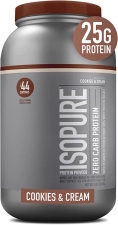 Isopure Zero Carb Cookies Cream Protein Powder 3 lb 1.36 kg