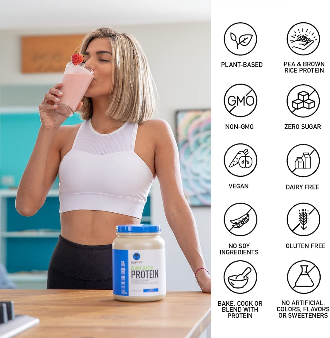 Isopure Plant Based Protein 20g Pea Brown Rice Powder Unflavored 1.15 lb About 20 Servings