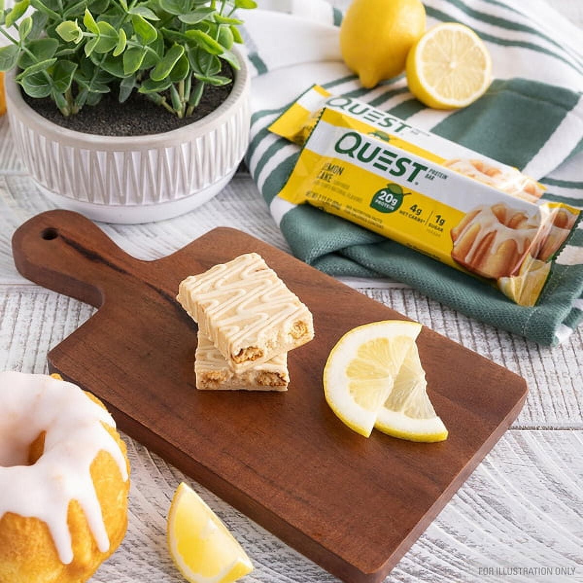 Quest Protein Bar High Protein Keto Friendly Lemon Cake 12 Count
