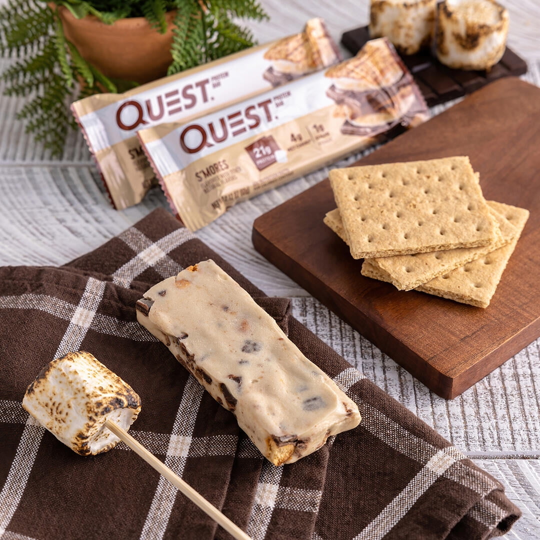 Quest Protein Bar S'mores High Protein Low Carb Gluten Free Keto Friendly 12 Count