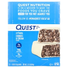 Quest Cookies and Creme Hero Bar 12 Count Pack