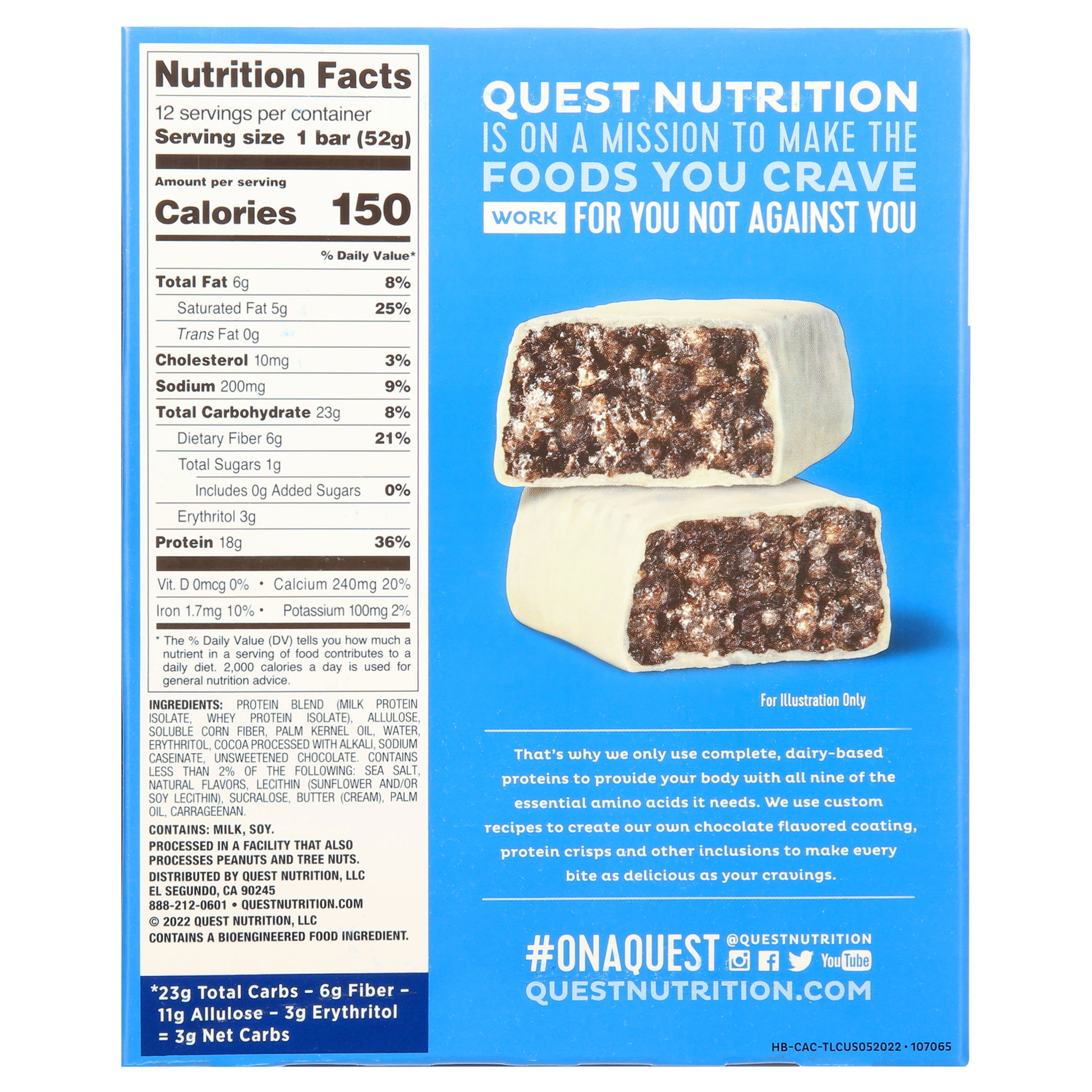 Quest Cookies and Creme Hero Bar 12 Count Pack