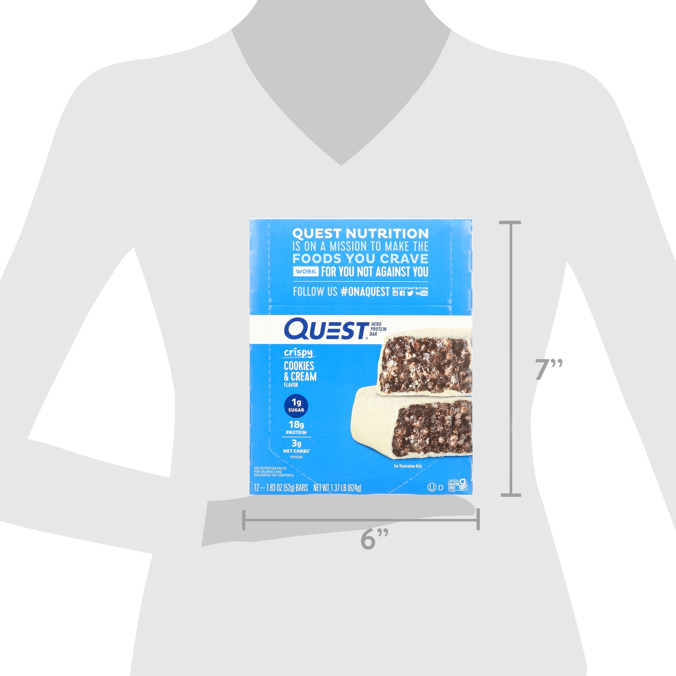 Quest Cookies and Creme Hero Bar 12 Count Pack